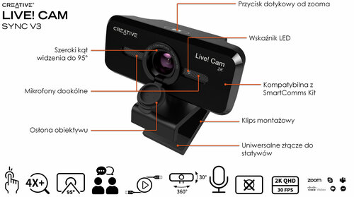 Kamerka internetowa Creative Live! Cam Sync V3