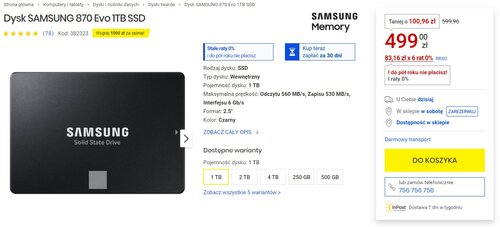 Dysk SSD Samsung