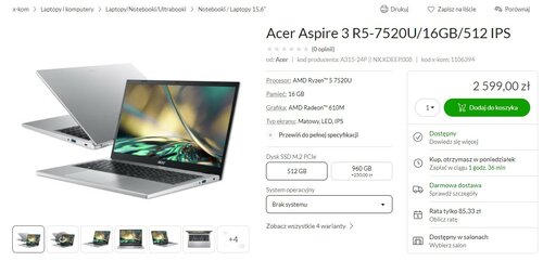 Acer Aspire 3 R5 7520U