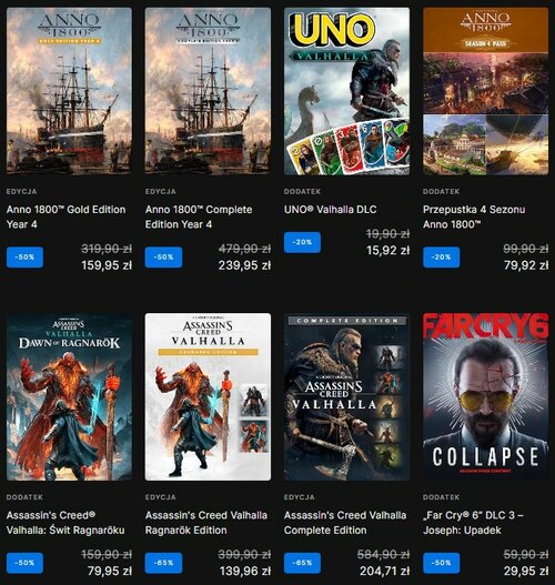 Wyprzedaż Ubisoft w Epic Games Store