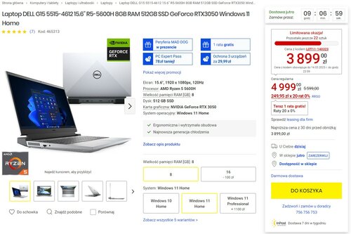 Laptop DELL G15 5515-4612