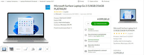 Microsoft Surface Laptop Go 2 w promocji