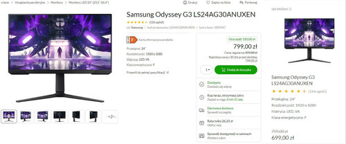 Samsung Odyssey G3 promocja