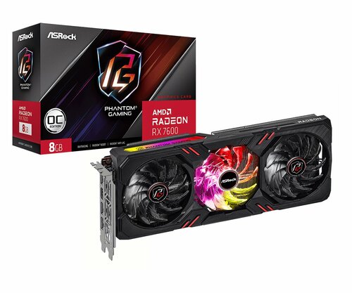 ASRock Radeon RX 7600 Phantom Gaming OC