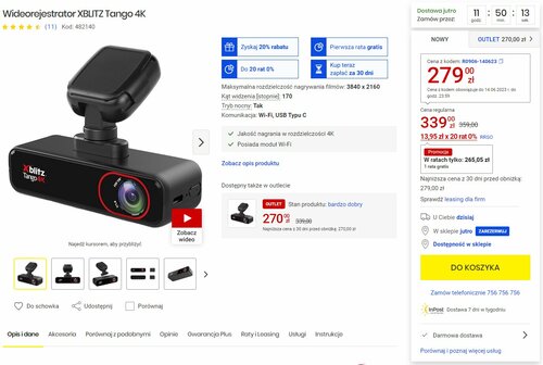Xblitz Tango 4 promocja