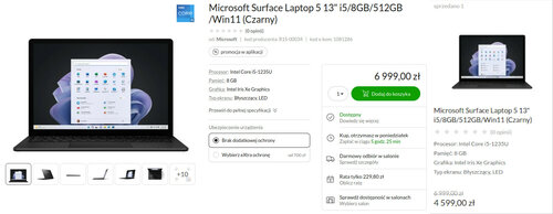 Microsoft Surface Laptop 5 promocja