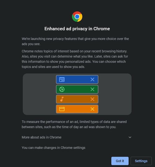 zmiana zasad prywatności google chrome