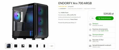 Obudowa ENDORFY ARX 700 ARGB promocja