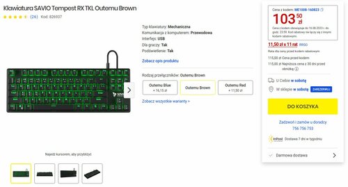 Savio Tempest RX Outemu Brown