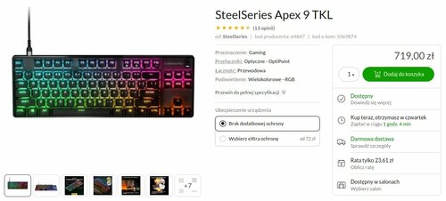 SteelSeries Apex 9 TKL promocja