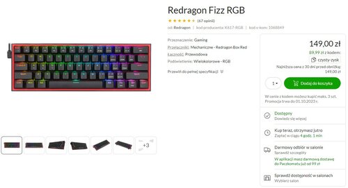 Redragon-K617-RGB promocja