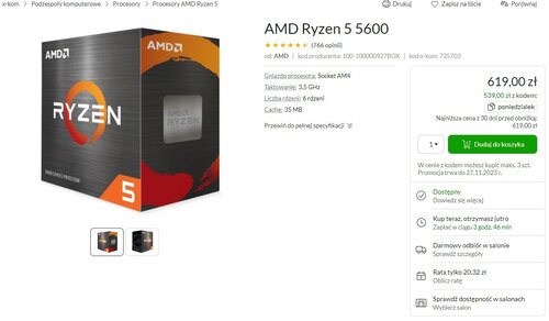 AMD Ryzen 5 5600 promocja