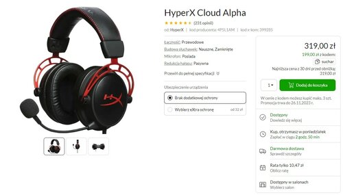 HyperX Cloud Alpha promocja