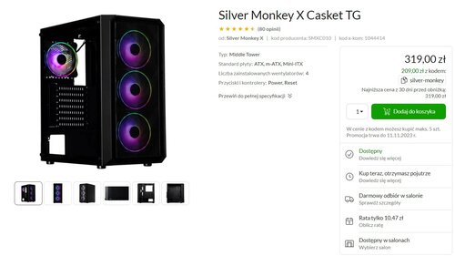 Silver Monkey Casket TG SMXC010 promocja x-kom