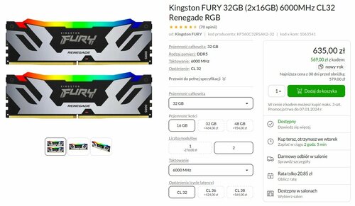 Kingston FURY Renegade RAM promocja