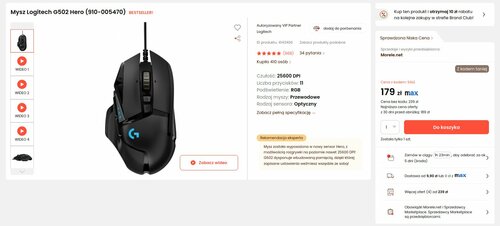 Logitech G502 Hero promocja