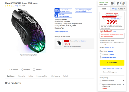 SteelSeries Aerox 9 promocja