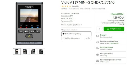 Viofo A119 MINI-G wideorejestrator