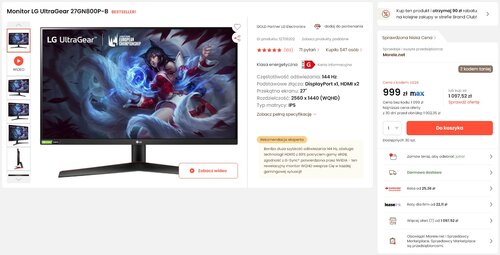 LG UltraGear 27GN800P-B promocja