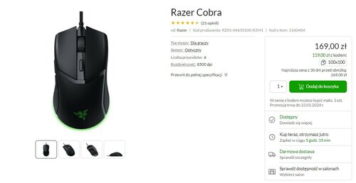 Razer Cobra promocja x-kom