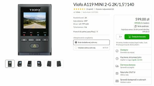 Viofo A119 MINI 2 promocja x-kom