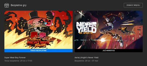 Epic Games Store darmowe gry