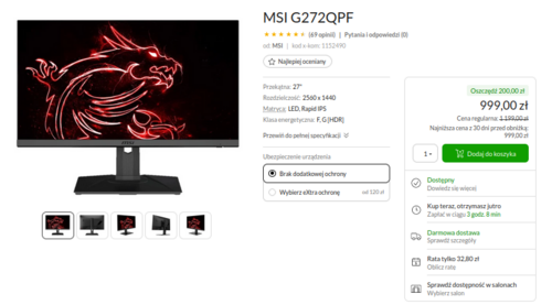 MSI 272QPF promocja