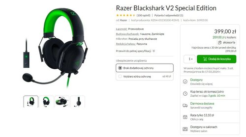 Razer Blackshark V2 Special Edition promocja