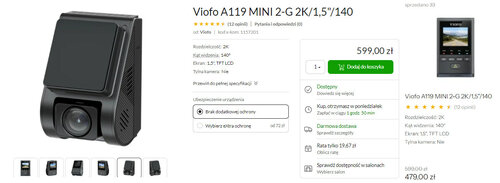 Wideorejestrator Viofo A119 MINI 2