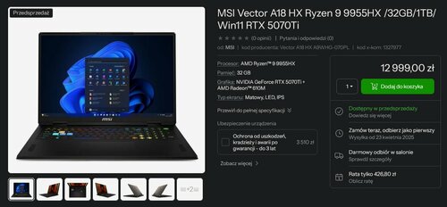 MSI Vector A18 HX