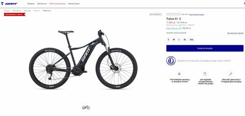 Elektryczny rower górski od Giant