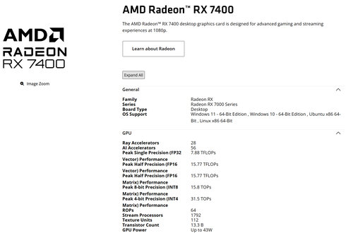 AMD Radeon RX 7400
