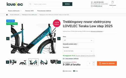 Elektryczny rower trekkingowy do zgarnięcia taniej o 1 600 zł