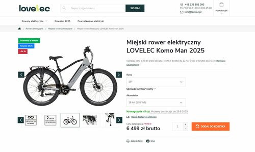 Elektryczny rower miejski pozwoli Wam przejechać do 140 km