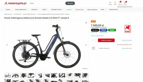 Elektryczny rower trekkingowy taniej o 1500 zł