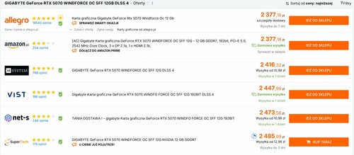 Gigabyte GeForce RTX 5070 Windforce OC