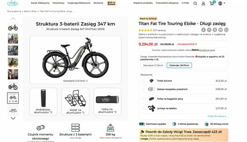 Mocarny rower elektryczny objęty promocją