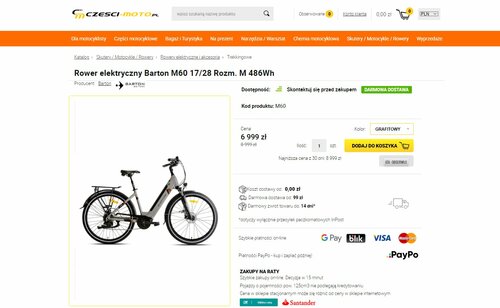 To wydajny elektryczny rower trekkingowy!
