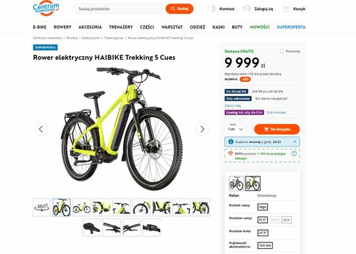 Elektryczny rower taniej o 6 300 zł!