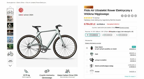 Lekki jak piórko elektryczny rower miejski