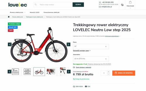 Elektryczny rower trekkingowy taniej!