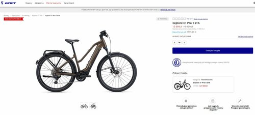 Elektryczny rower trekkingowy kupicie o 4 000 zł mniej