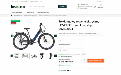 Elektryczny rower trekkingowy taniej o 3 500 zł!