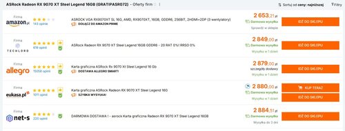 ASRock Radeon RX 9070 XT Steel Legend