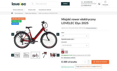 To elektryczny rower miejski idealny na święta