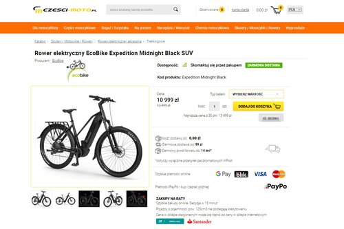 Elektryczny rower trekkingowy z Polski taniej