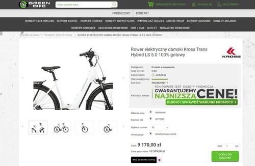 elektryczny rower trekkingowy taniej
