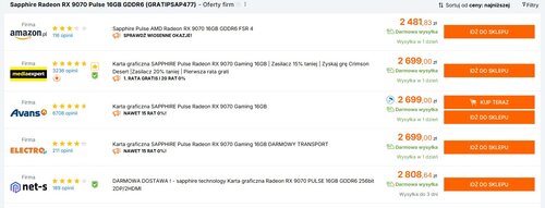 Sapphire Radeon RX 9070 Pulse