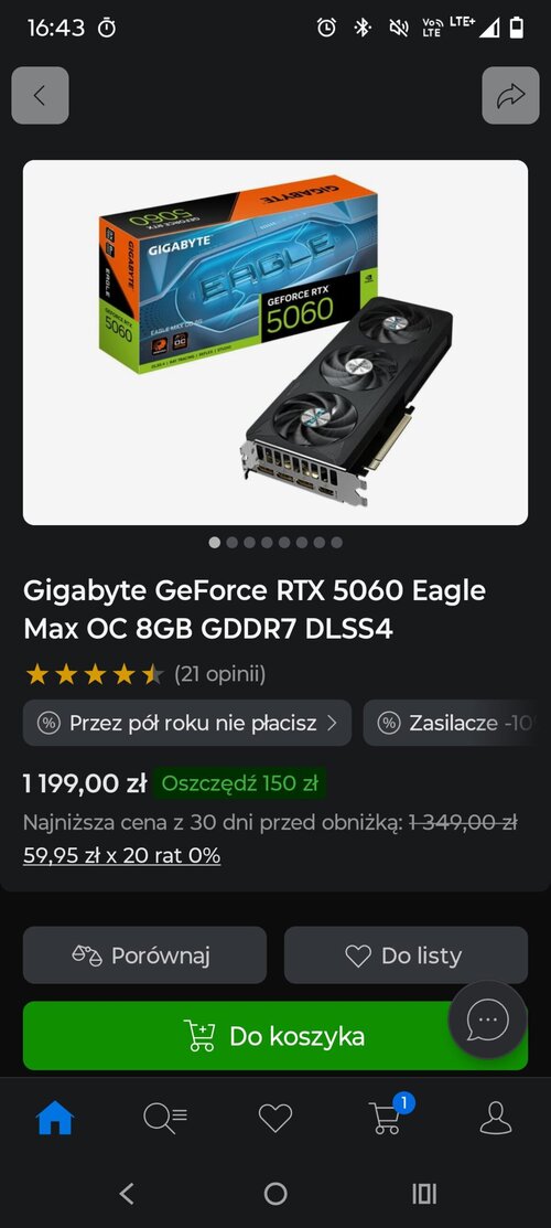 Gigabyte GeForce RTX 5060 Eagle Max OC