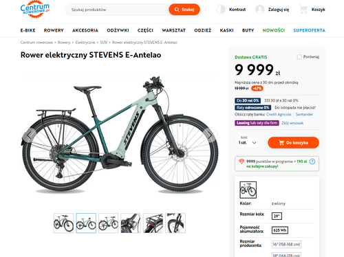Elektryczny rower trekkingowy staniał